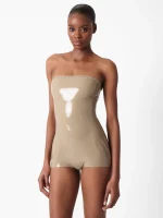 Latex Downtown Playsuit Taupe