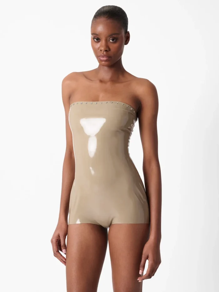 Latex Downtown Playsuit Taupe