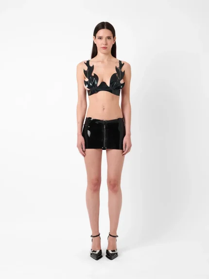 Latex Roast Bra Black