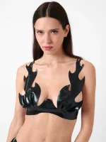 Latex Roast Bra Black