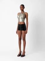 Latex Manhattan Mini Skirt Black