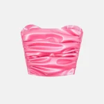 Latex Heartie Skirt Fuchsia Pink