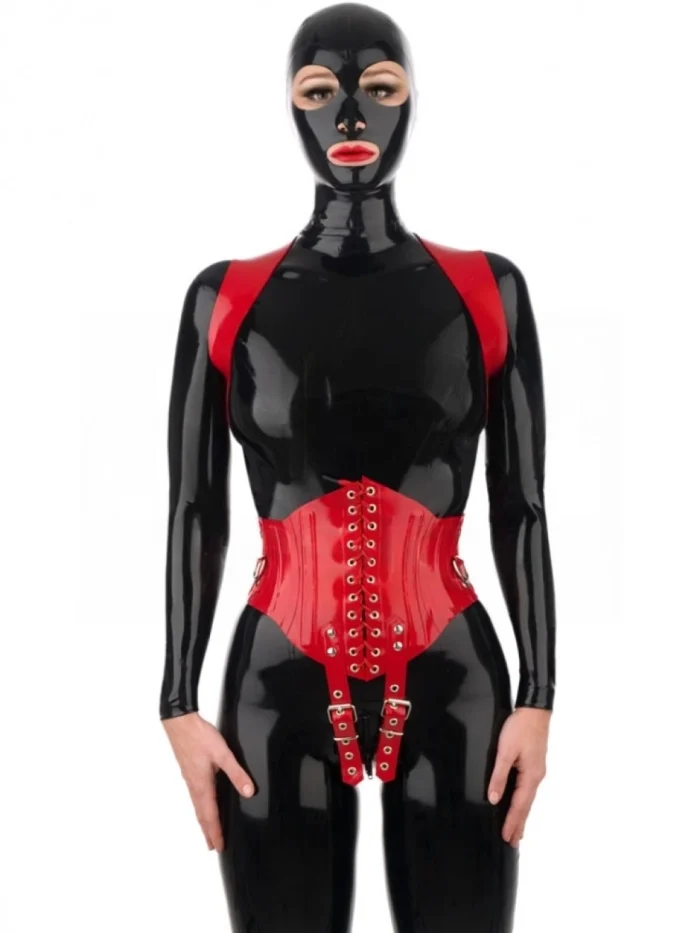 Latex discipline corset