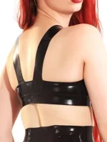 Latex Honour Cross Over Buckle Bra