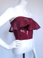 Latex Frilly Top
