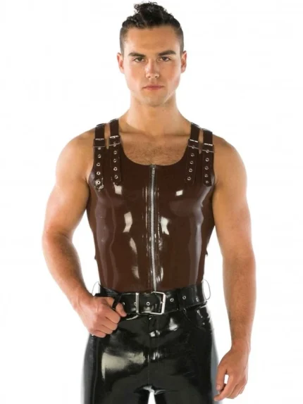 Latex Twin buckle Rubber Vest