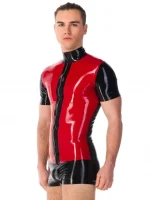 Latex Argento Short Sleeve Rubber Top