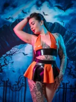 Latex Princess rubber Halterneck Top