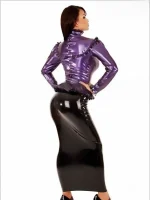 Latex Rubber Governess Blouse