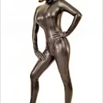 Latex Hooded Long Flared Cape