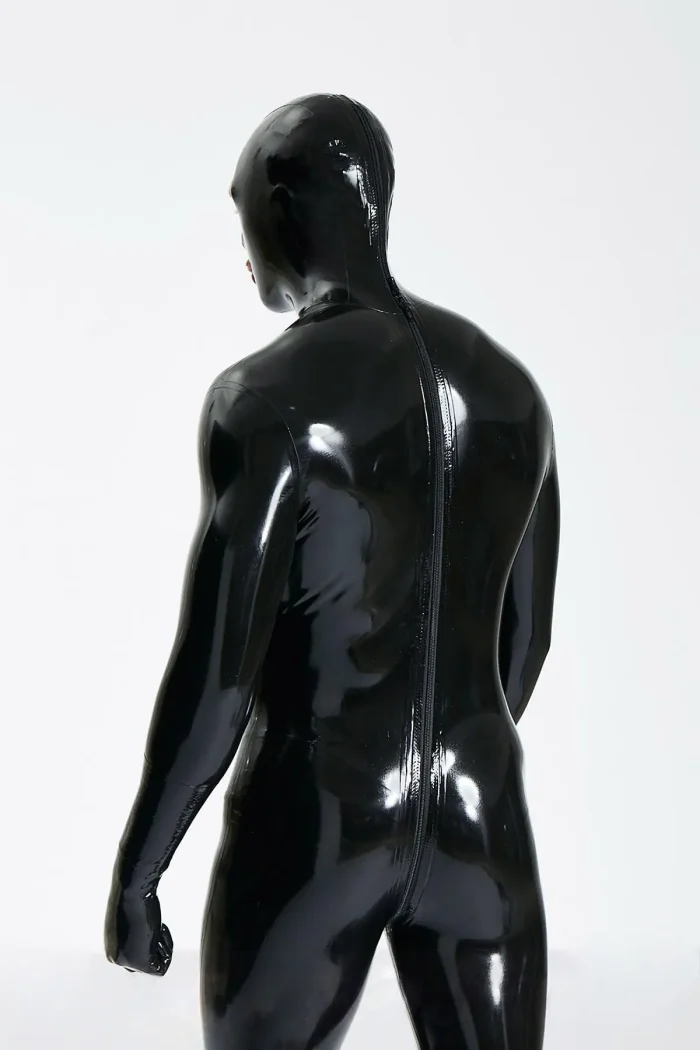 Latex Standard Full Enclosure Latex Catsuit with Eye Mouth Open