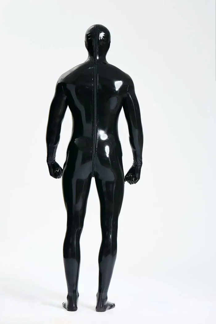 Latex Standard Full Enclosure Latex Catsuit with Eye Mouth Open
