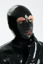 Latex Standard Full Enclosure Latex Catsuit with Eye Mouth Open
