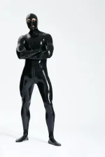 Latex Standard Full Enclosure Latex Catsuit with Eye Mouth Open