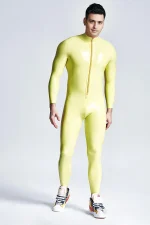Latex Front Zipper Male Catsuit