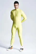 Latex Front Zipper Male Catsuit