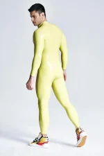 Latex Front Zipper Male Catsuit