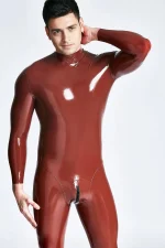 Male Sleekness Neck Entry Latex Catsuit