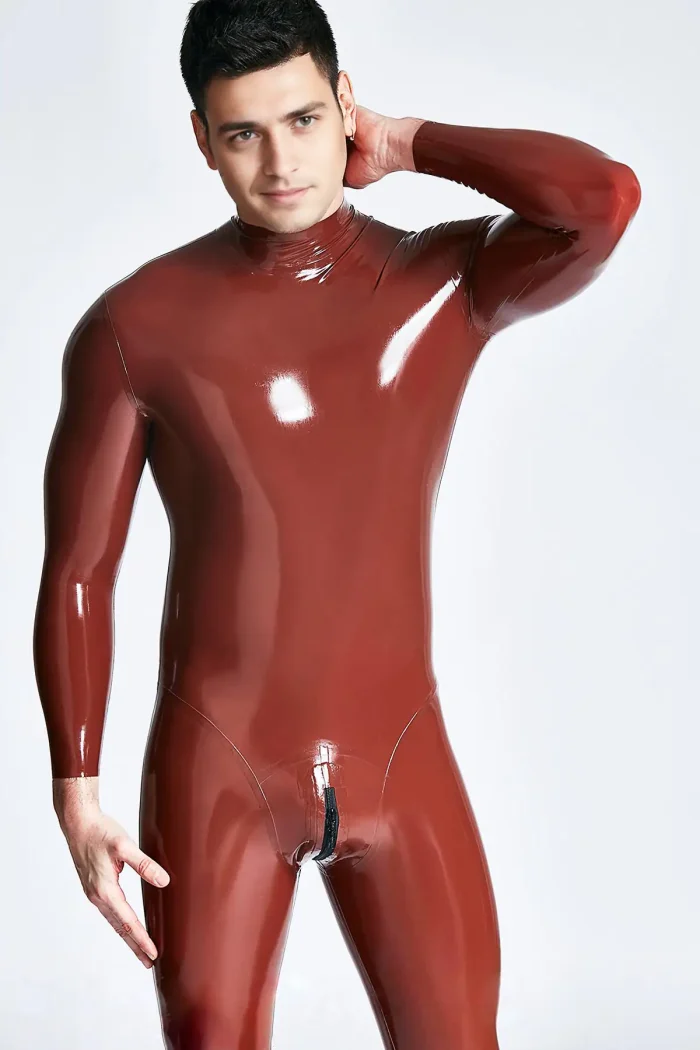 Male Sleekness Neck Entry Latex Catsuit