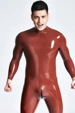 Male Sleekness Neck Entry Latex Catsuit
