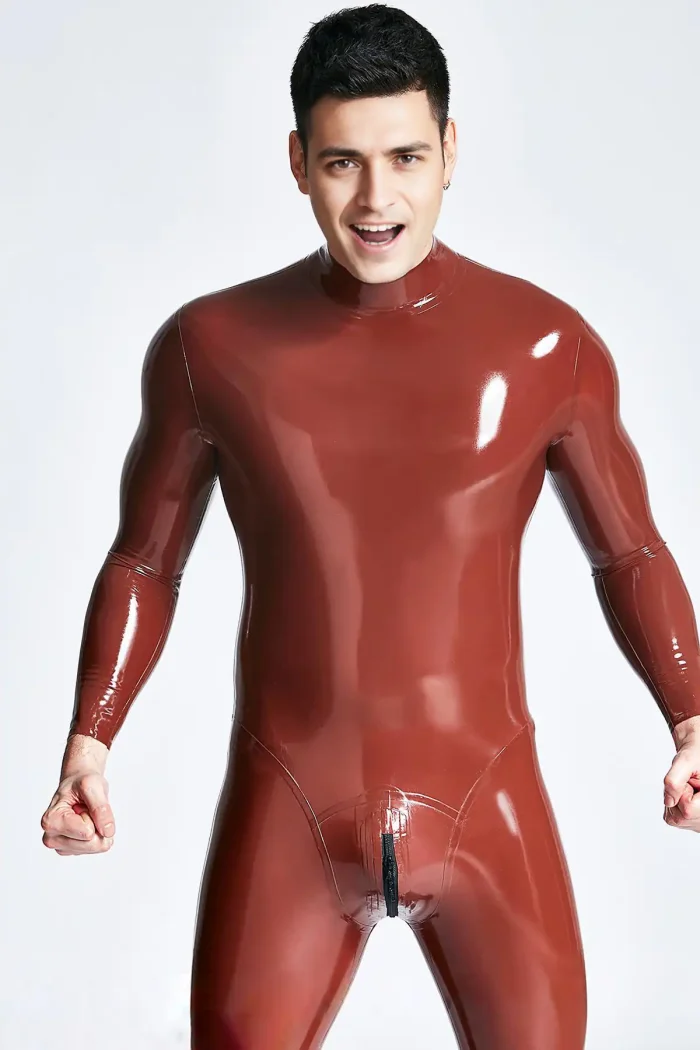 Male Sleekness Neck Entry Latex Catsuit