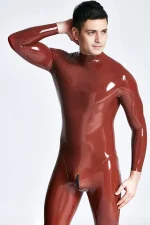 Male Sleekness Neck Entry Latex Catsuit