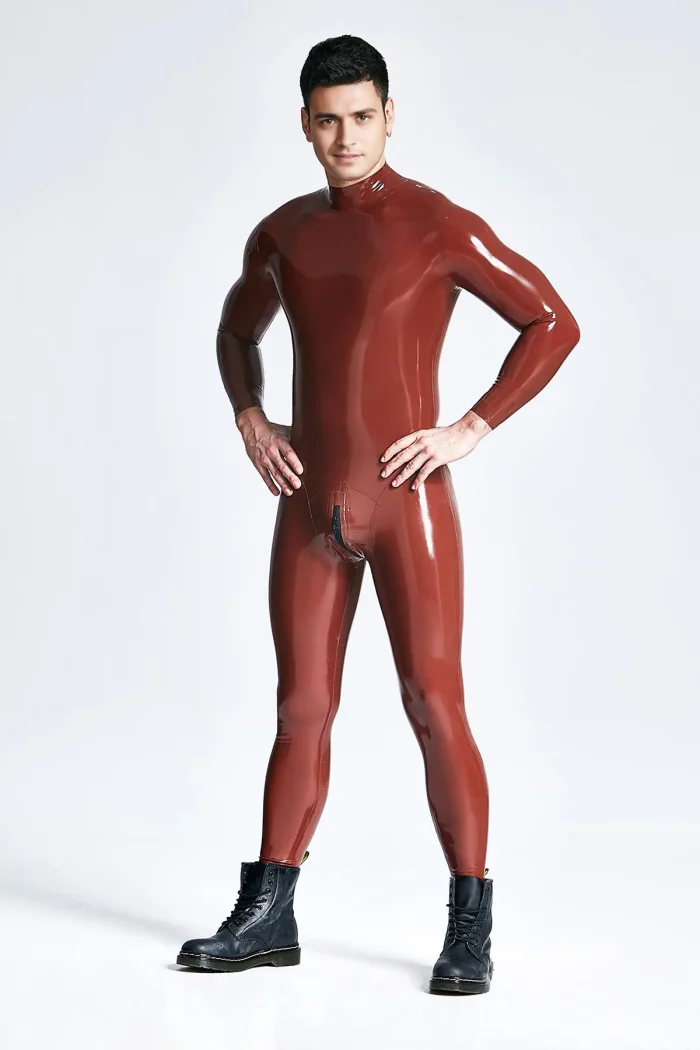 Male Sleekness Neck Entry Latex Catsuit