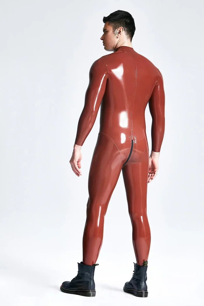 Male Sleekness Neck Entry Latex Catsuit