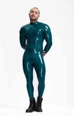 Male Sleekness Neck Entry Latex Catsuit