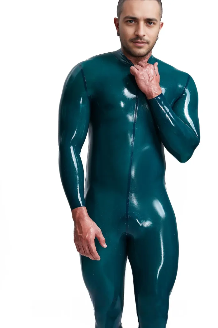 Male Sleekness Neck Entry Latex Catsuit