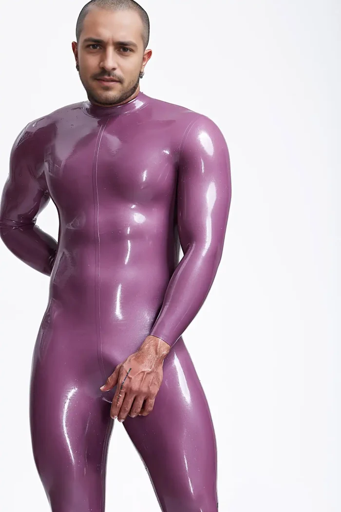 Male Sleekness Neck Entry Latex Catsuit