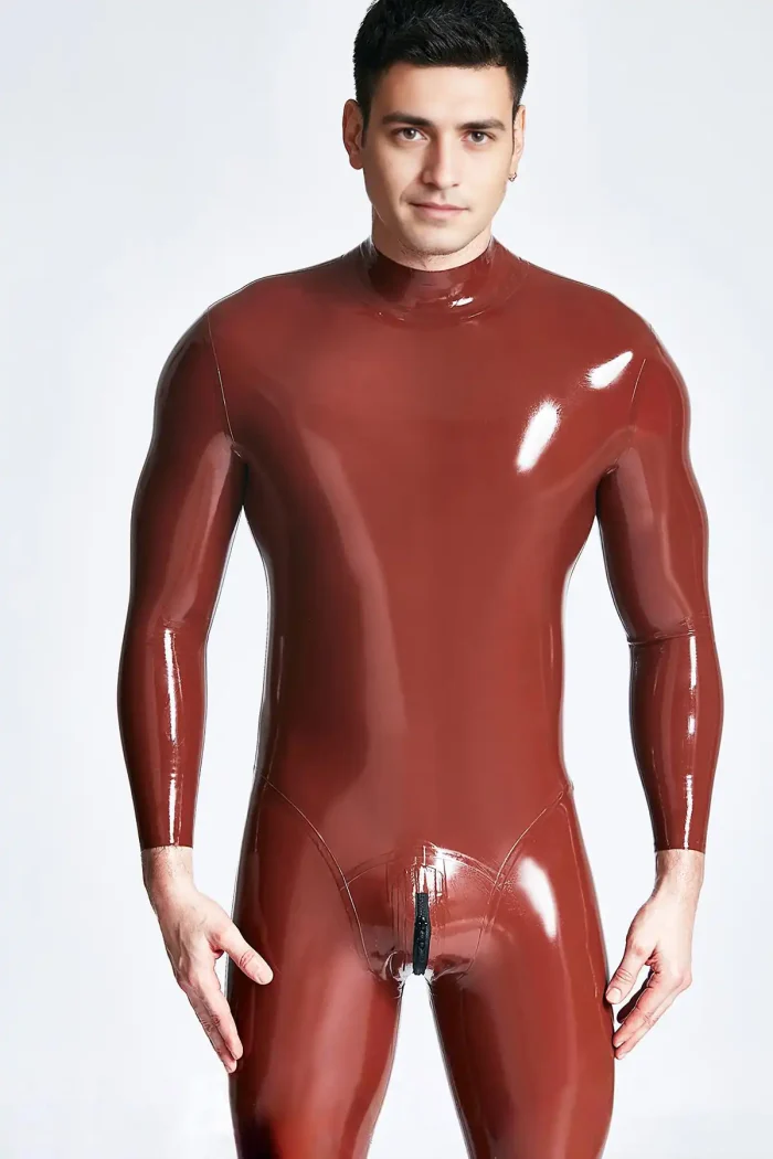 Male Sleekness Neck Entry Latex Catsuit