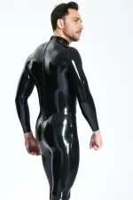 Male Latex Muscle Chest Codpiece Catsuit