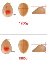 Latex Silicone Breast Cups Big-Boobs Catsuit