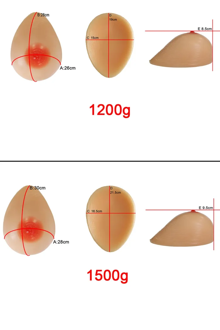 Latex Silicone Breast Cups Big-Boobs Catsuit