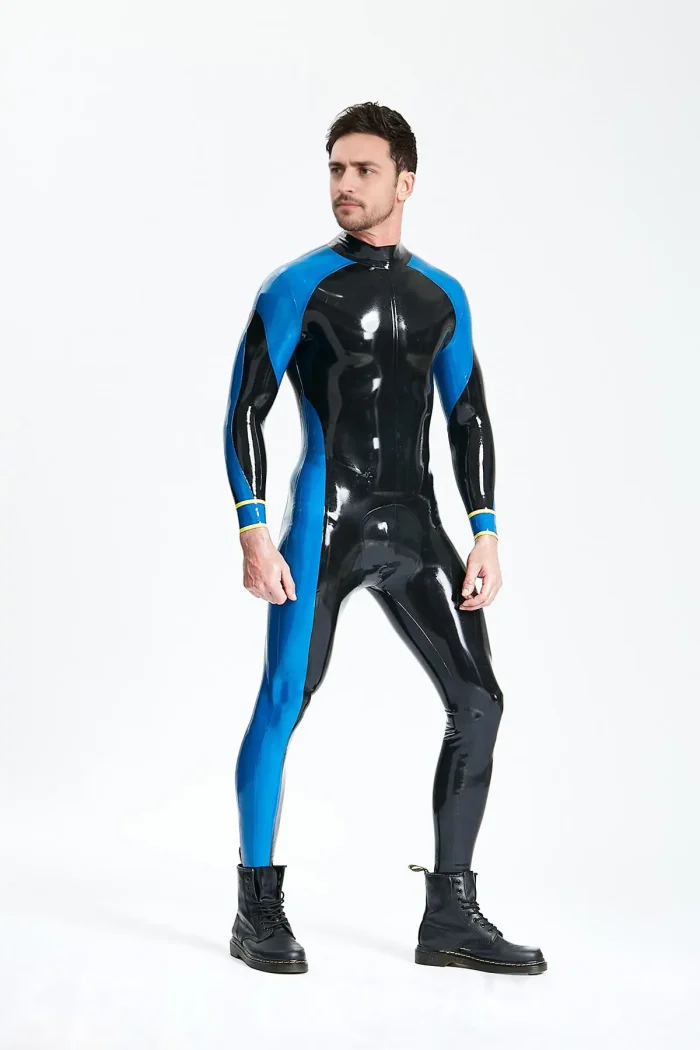 Latex Dual-Tone Catsuit For Men
