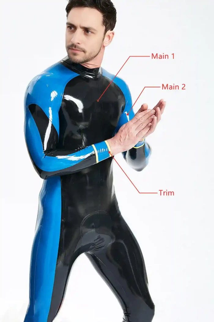 Latex Dual-Tone Catsuit For Men
