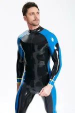 Latex Dual-Tone Catsuit For Men
