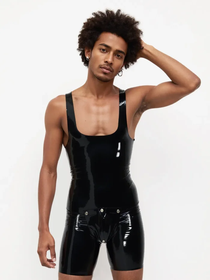 Men's Latex Tank Top Suit