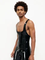 Men's Latex Tank Top Suit