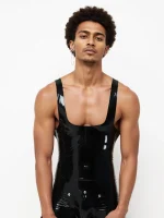 Men's Latex Tank Top Suit
