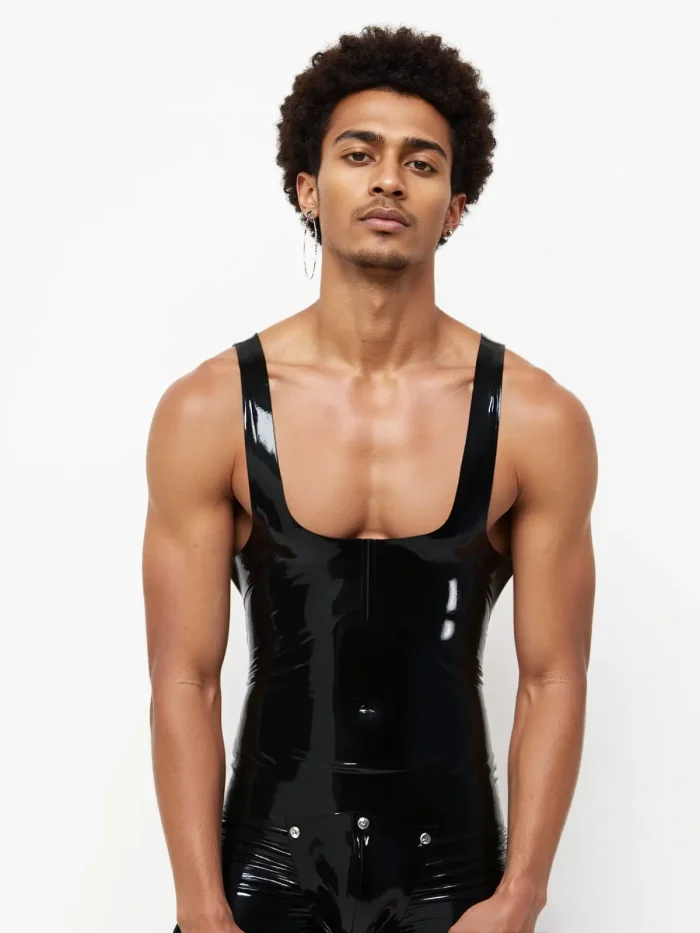 Men's Latex Tank Top Suit