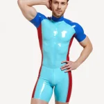 Latex Leotard High-Cut Bodysuit