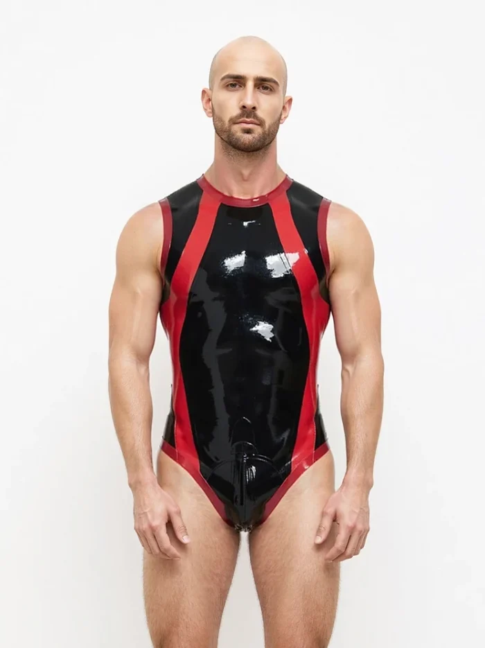 Latex Leotard High-Cut Bodysuit