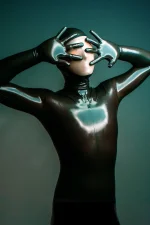 Face Entry Full Enclosure Latex Catsuit
