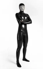 Face Entry Full Enclosure Latex Catsuit