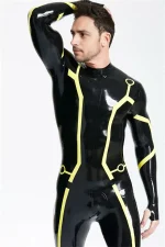 Latex Tron Cosplay Catsuit For Men