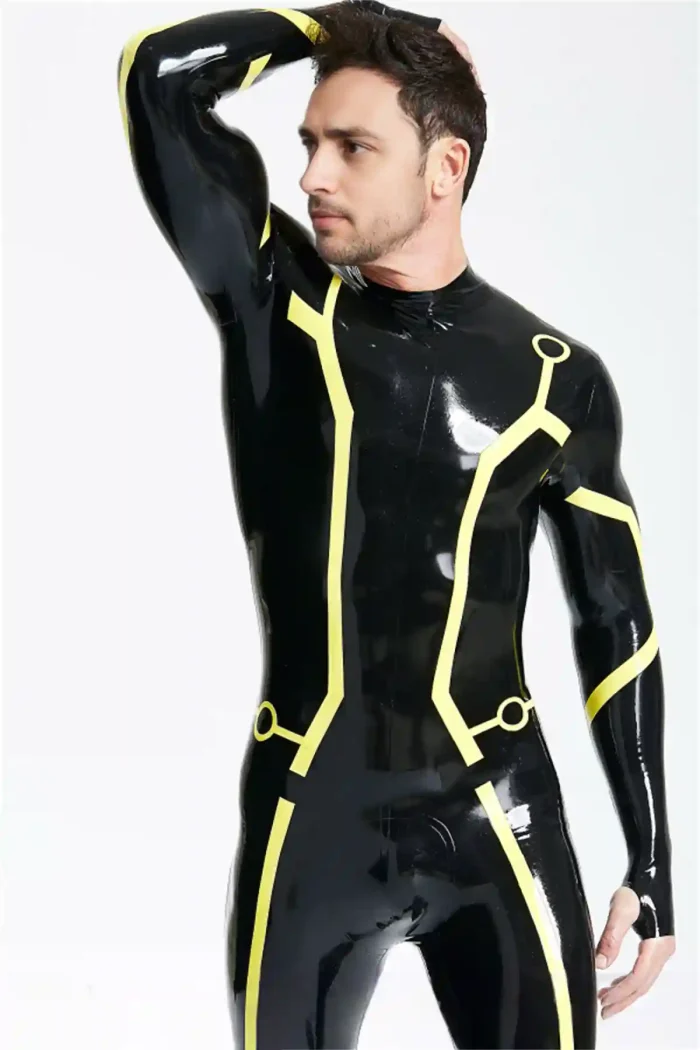 Latex Tron Cosplay Catsuit For Men
