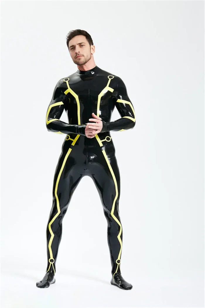 Latex Tron Cosplay Catsuit For Men