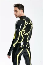 Latex Tron Cosplay Catsuit For Men